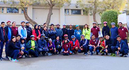 CEE at the IBA Karachi Welcomed Cyclists from FreeRiders