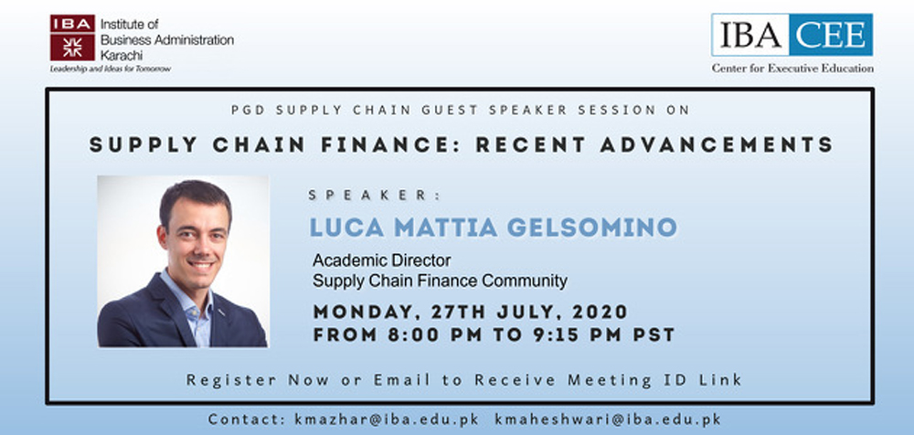 PGD Supply Chain Guest Speaker Session on Supply Chain Finance (SCF) Recent Advancements