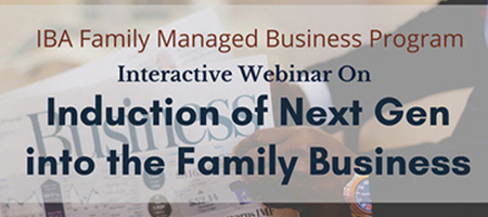 Webinar on  Induction of Next Gen into the Family Business